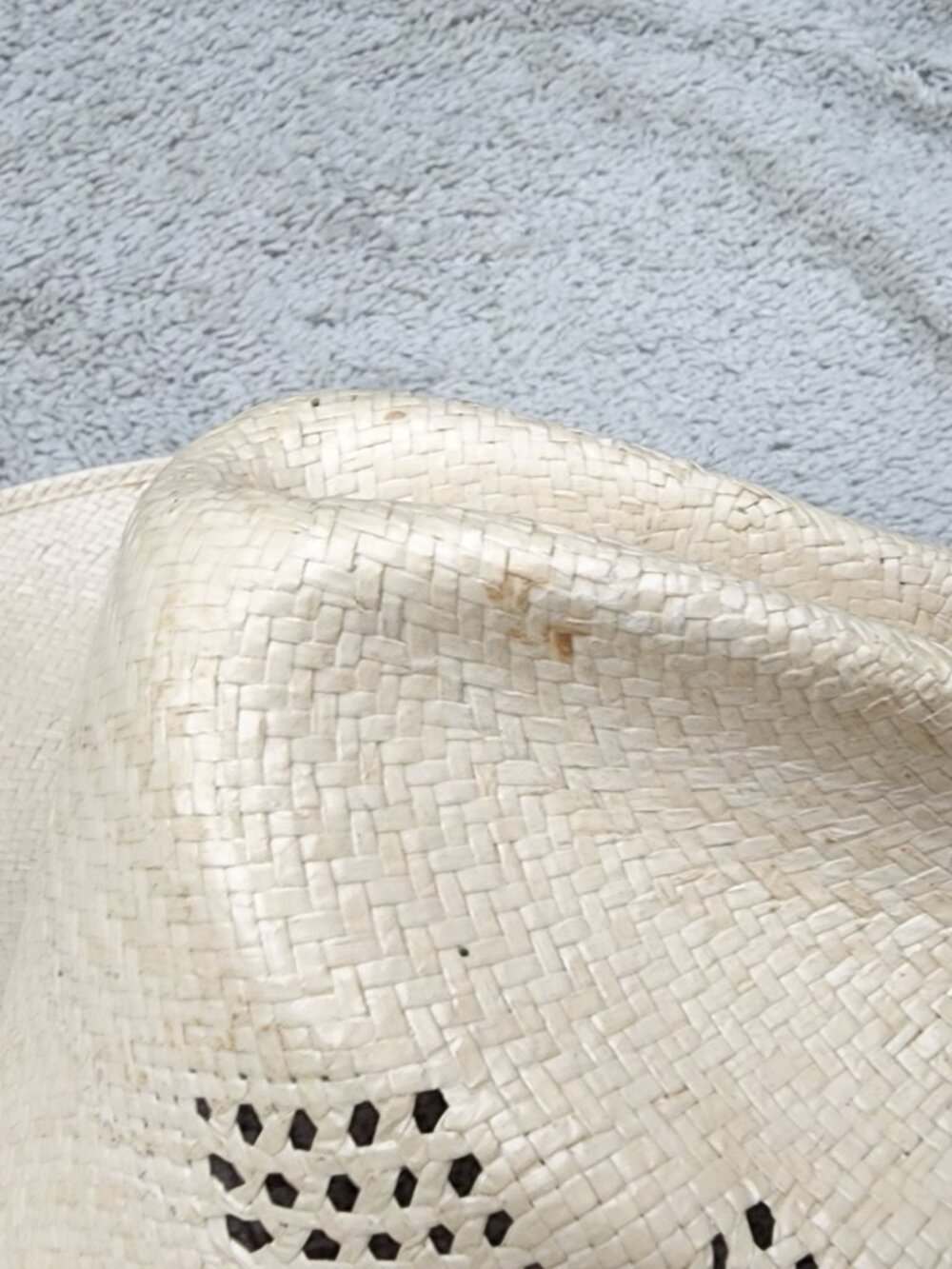 Stetson Roadrunner Bryant Western Cowboy Straw Hat VTG Y2K Size 6 7/8 Vintage - Picture 3 of 7